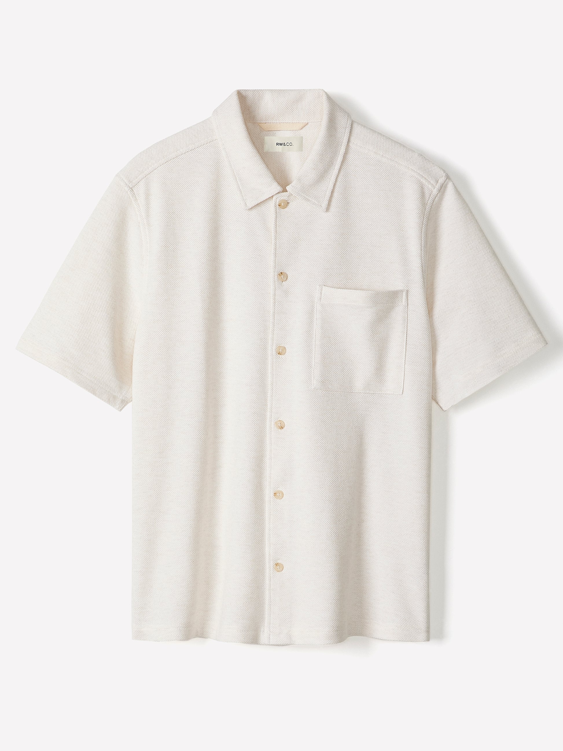 Men's Knit Short Sleeve Shirt Cotton Blend