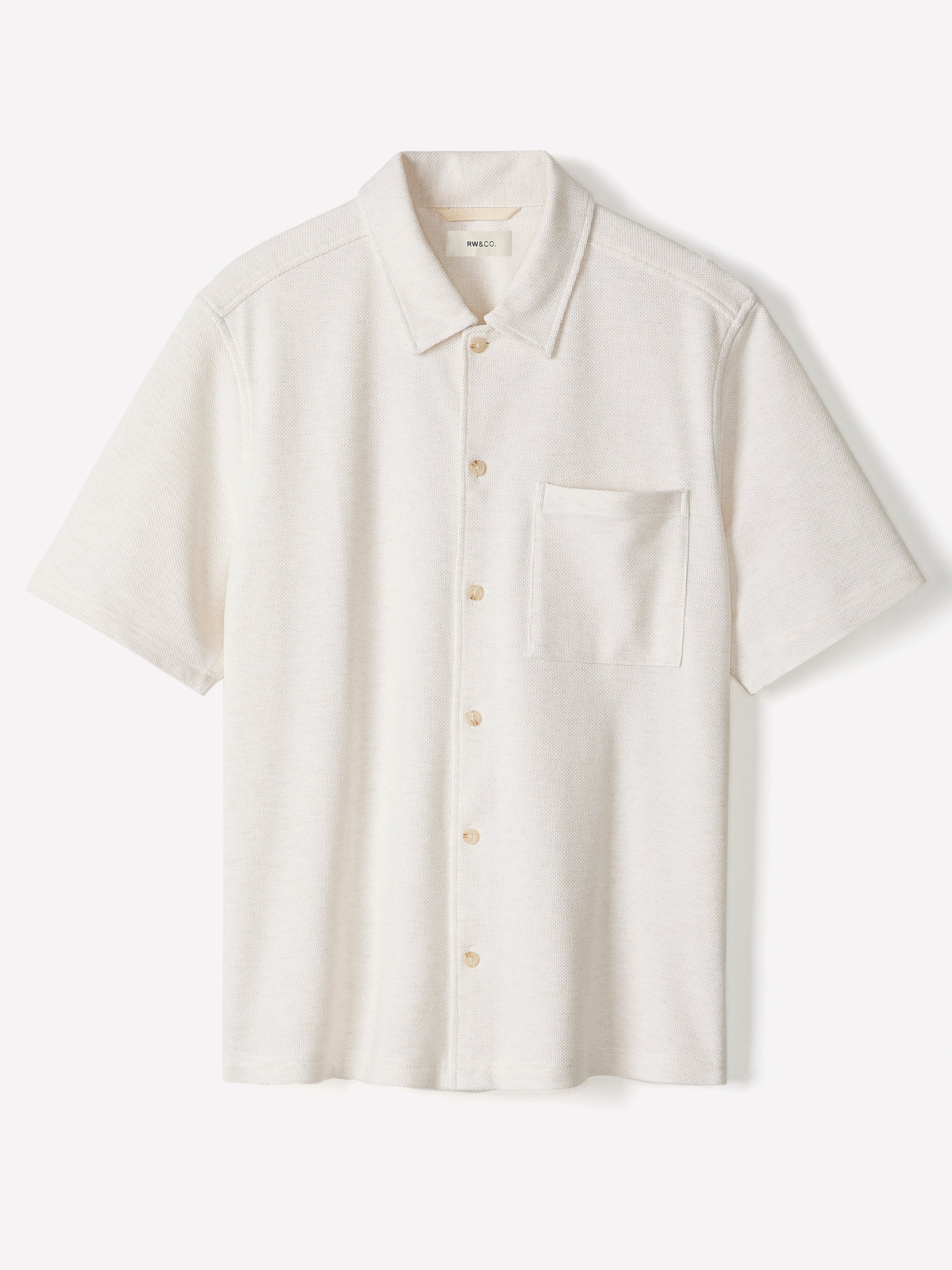 Men's Knit Short Sleeve Shirt Cotton Blend