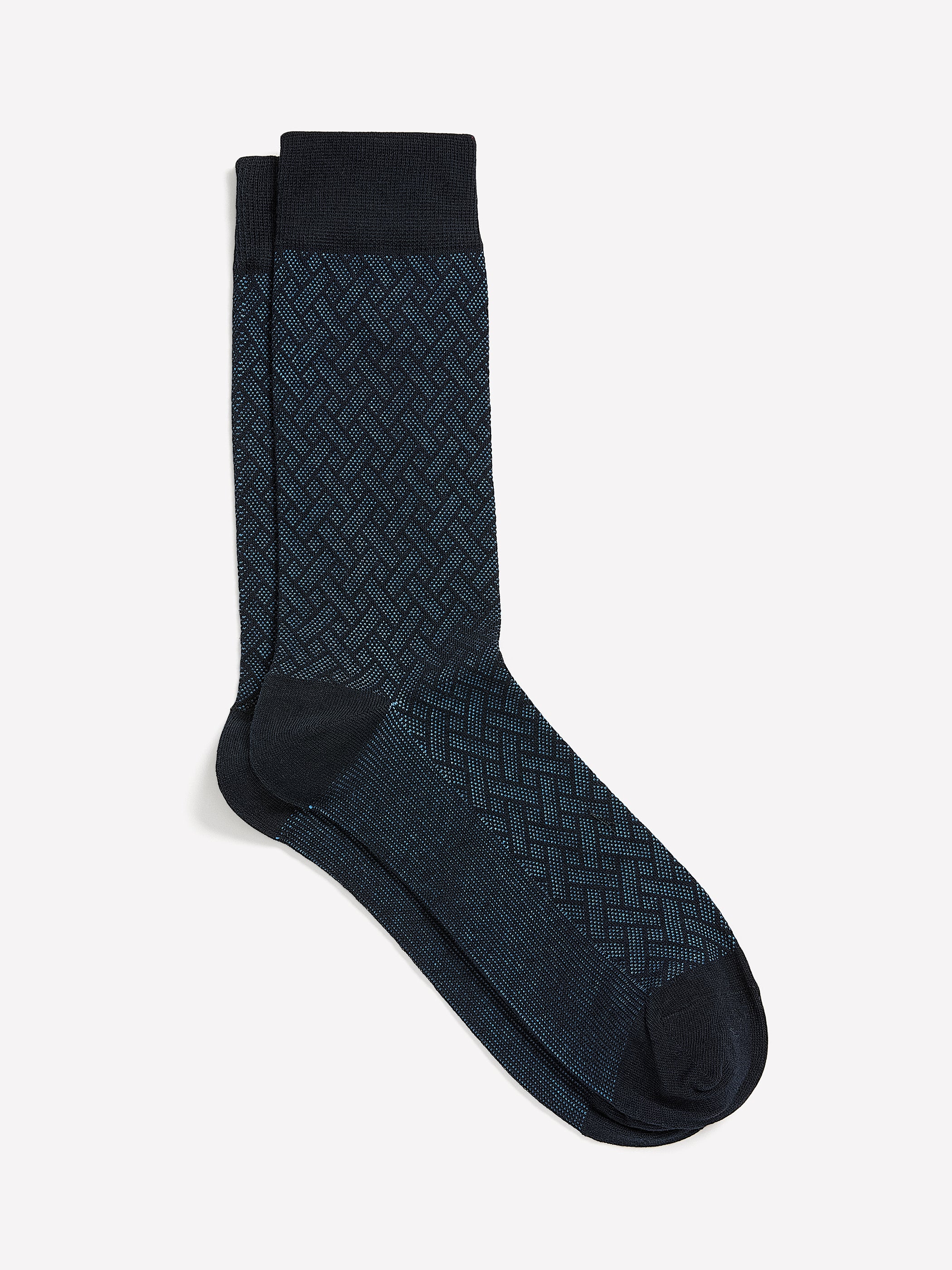 Dress Socks with Geometric Pattern