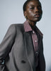 Woven Stretch Classic Relax Blazer with Double-Breasted Closure