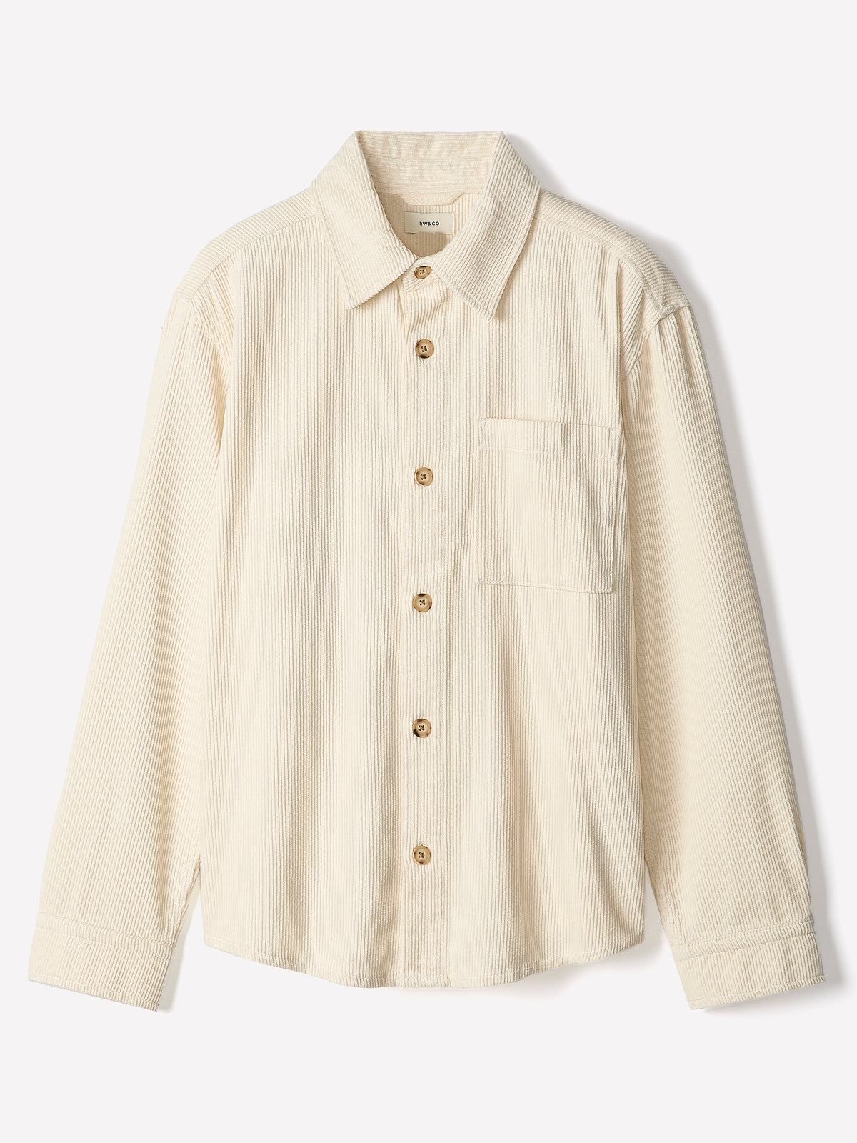 Woven Cotton Tailored Collar Overshirt
