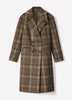 Woven Wool Blend Double-Breasted Long Coat