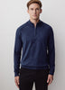 Long-Sleeve Half-Zip Mock-Neck Sweater