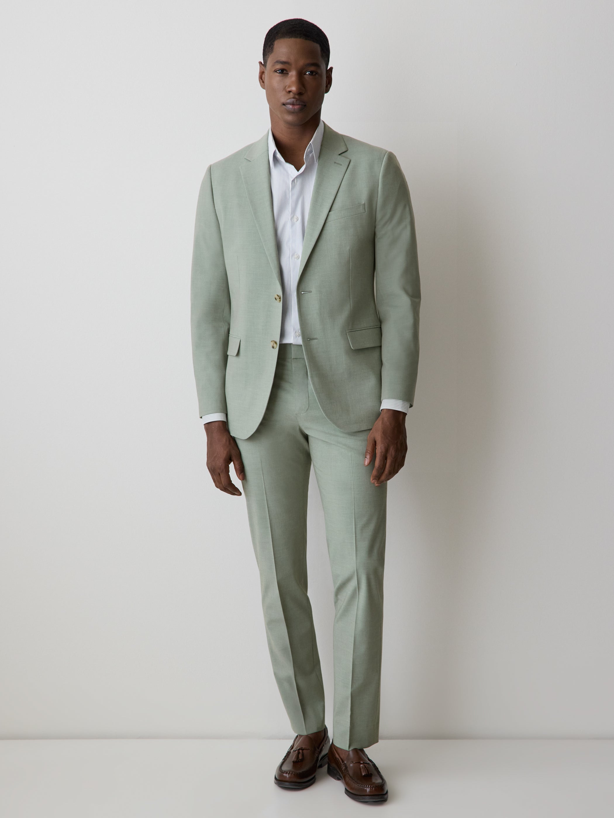 mint green dress pants mens Men's Linen-Look Sea Foam Green Suit Pants, 48 Short, Modern Fit