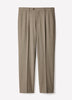 Wool-Blend Tapered-Leg Pleated Dress Pant