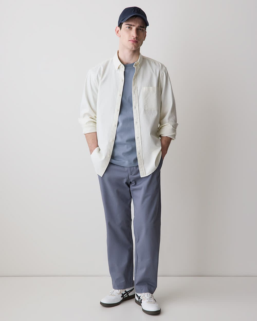 Solid Short-Sleeve Crew-Neck Tee