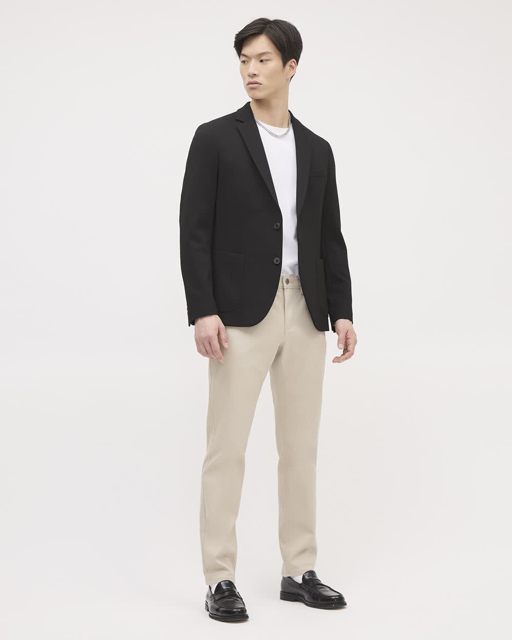 Slim Fit Textured Knit Blazer