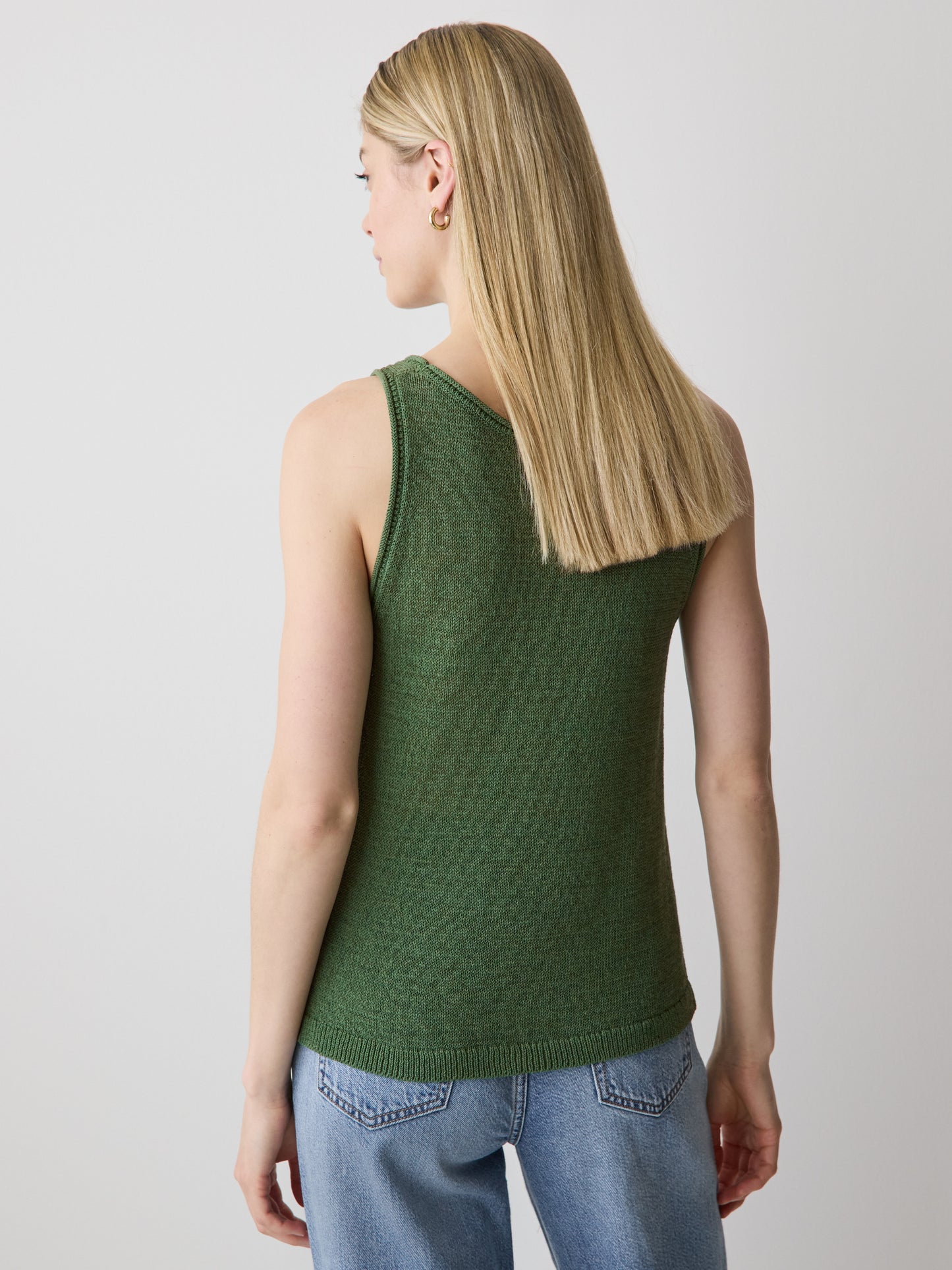 Knit Tank Top Cotton Blend Women