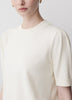 Knit Cotton Blend Crew Neck Sweater