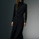 Long-Sleeve Mock-Neck Midi Dress