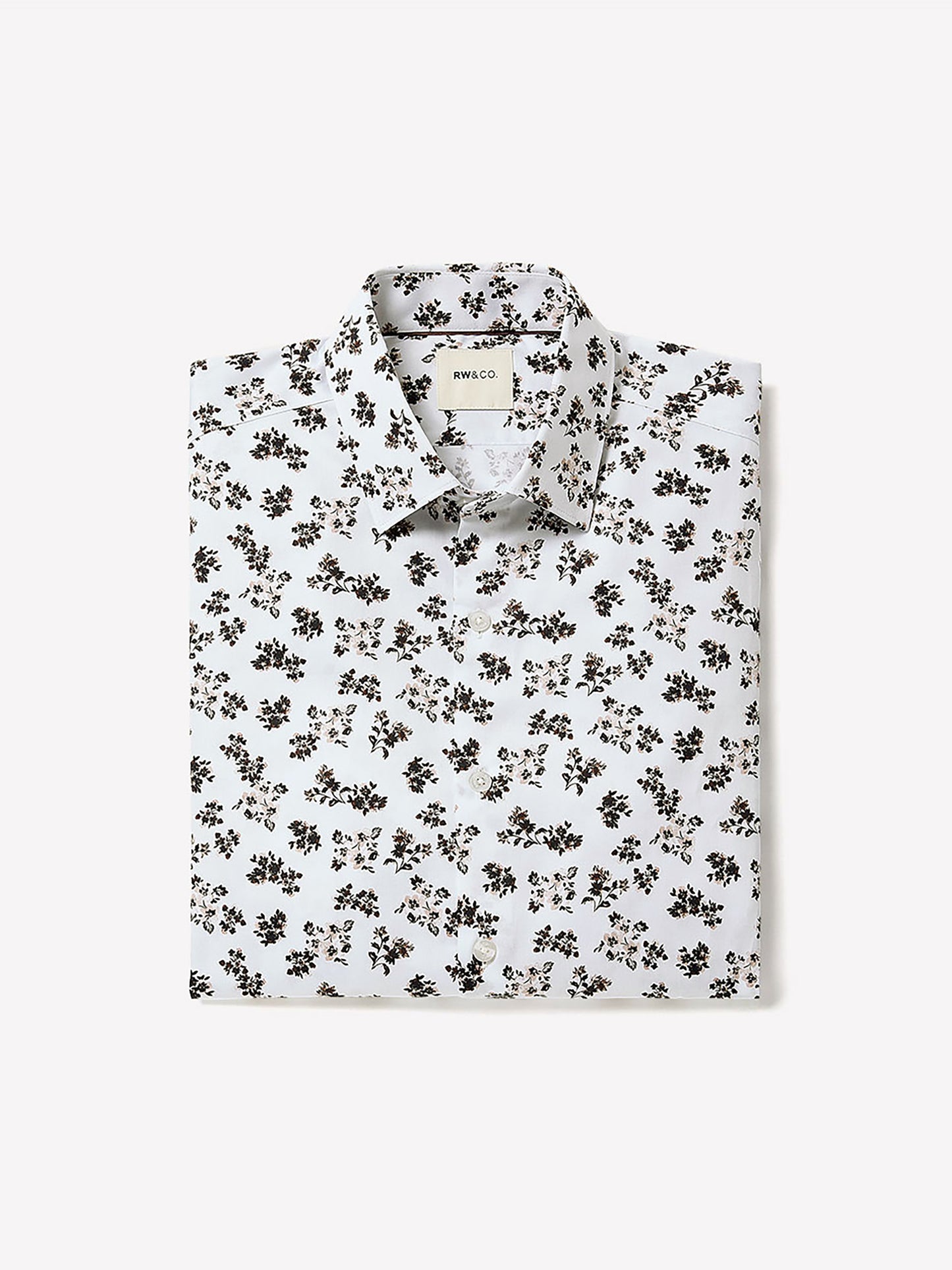 Slim-Fit Dress Shirt with Floral Pattern