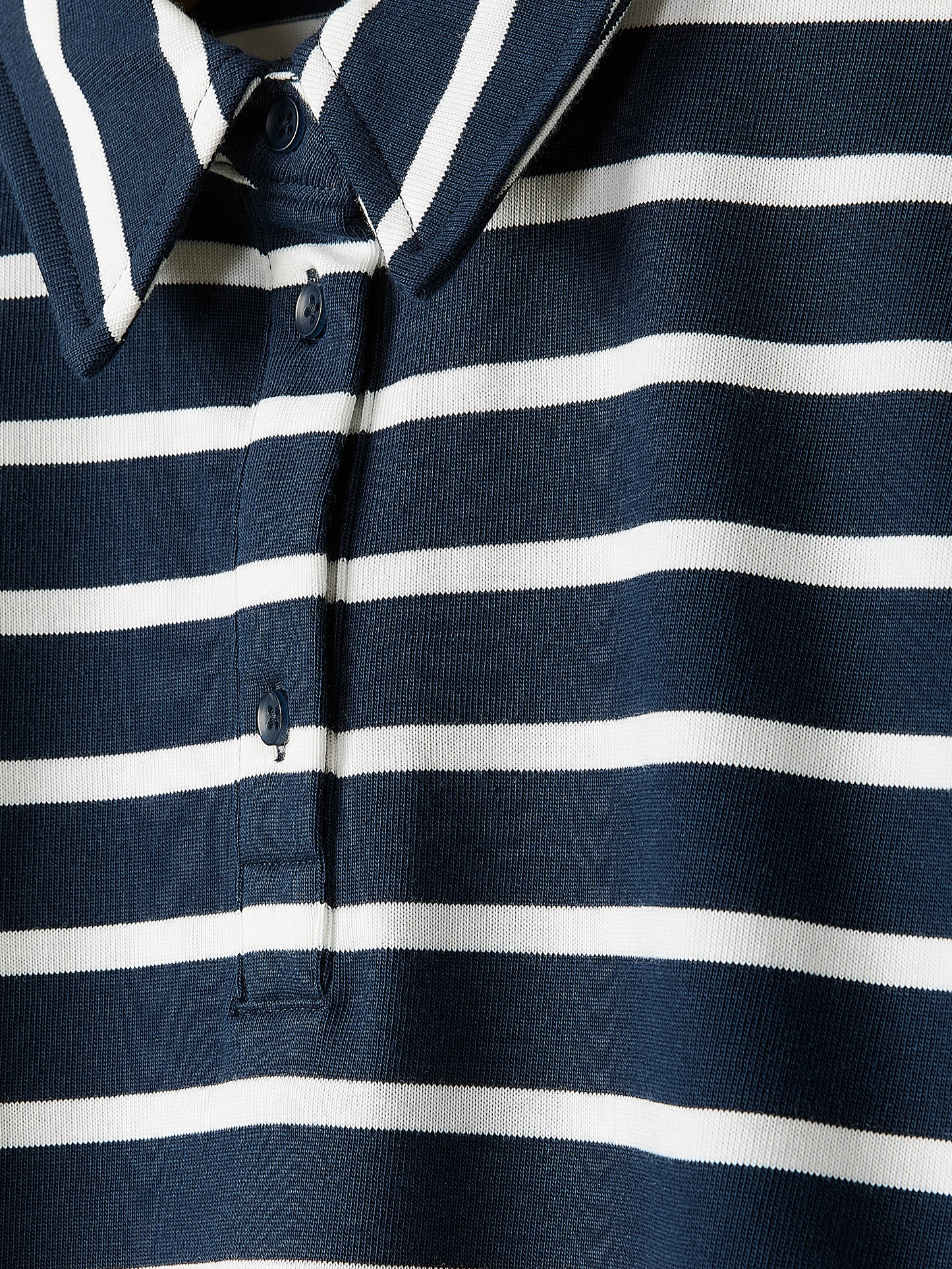 Striped Short-Sleeve Polo Dress