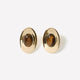 Statement Earrings with Semi-Precious Stone, 100% Metal
