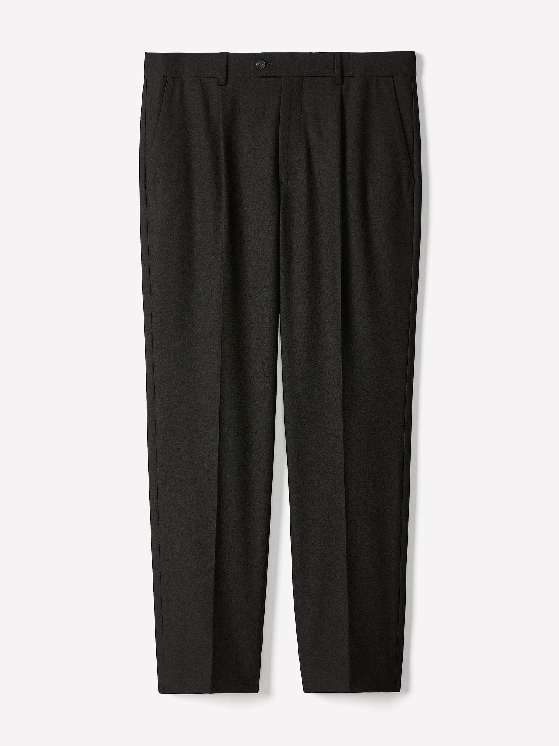 Wool-Blend Tapered-Leg Pleated Dress Pant