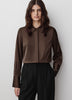 Woven Satin Long Sleeve Shirt