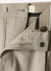 Straight Fit Brushed Oat Pleated Pants