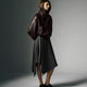 High-Rise Asymmetrical Flare Midi Skirt