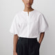 Woven Cotton Blend Balloon Sleeve Blouse
