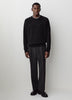 Long-Sleeve Crew-Neck Fleece Sweater