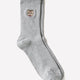 Crew Socks with Embroidered Cat Design, Cotton Blend