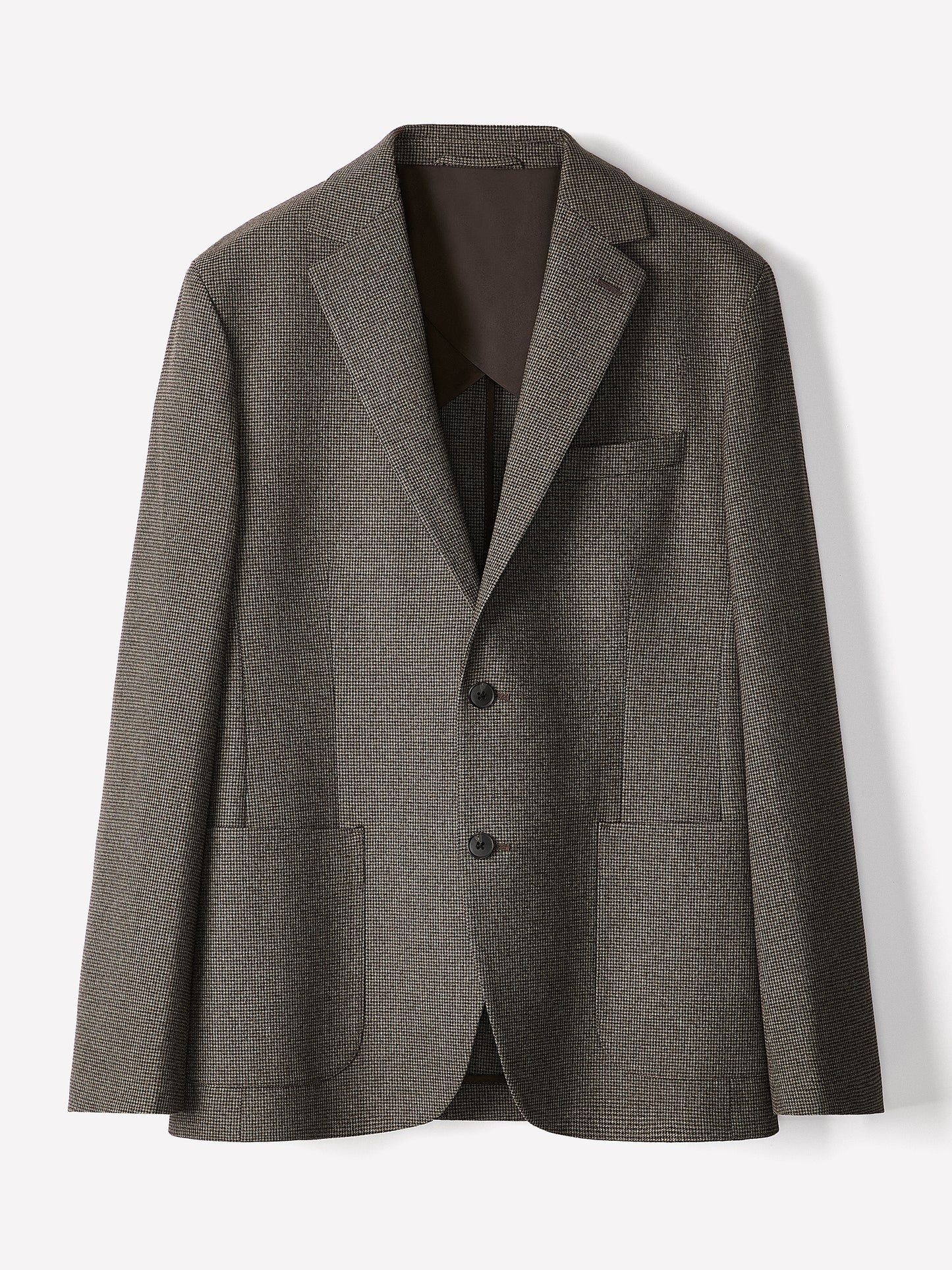 Slim Fit Woven Houndstooth Blazer