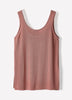 Linen-Blend U-Neck Loose Tank