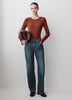 Mid-Rise Straight-Leg Jeans