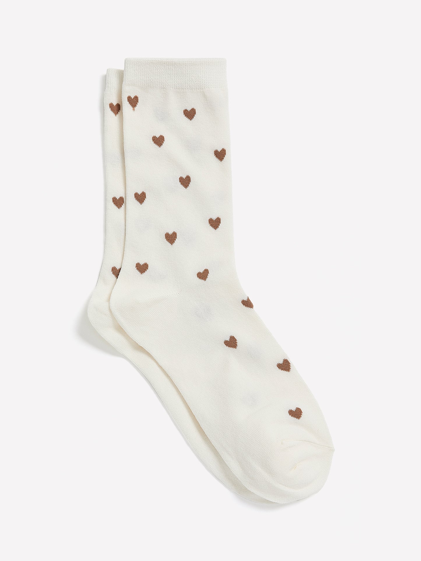 Crew Socks with Tiny Hearts