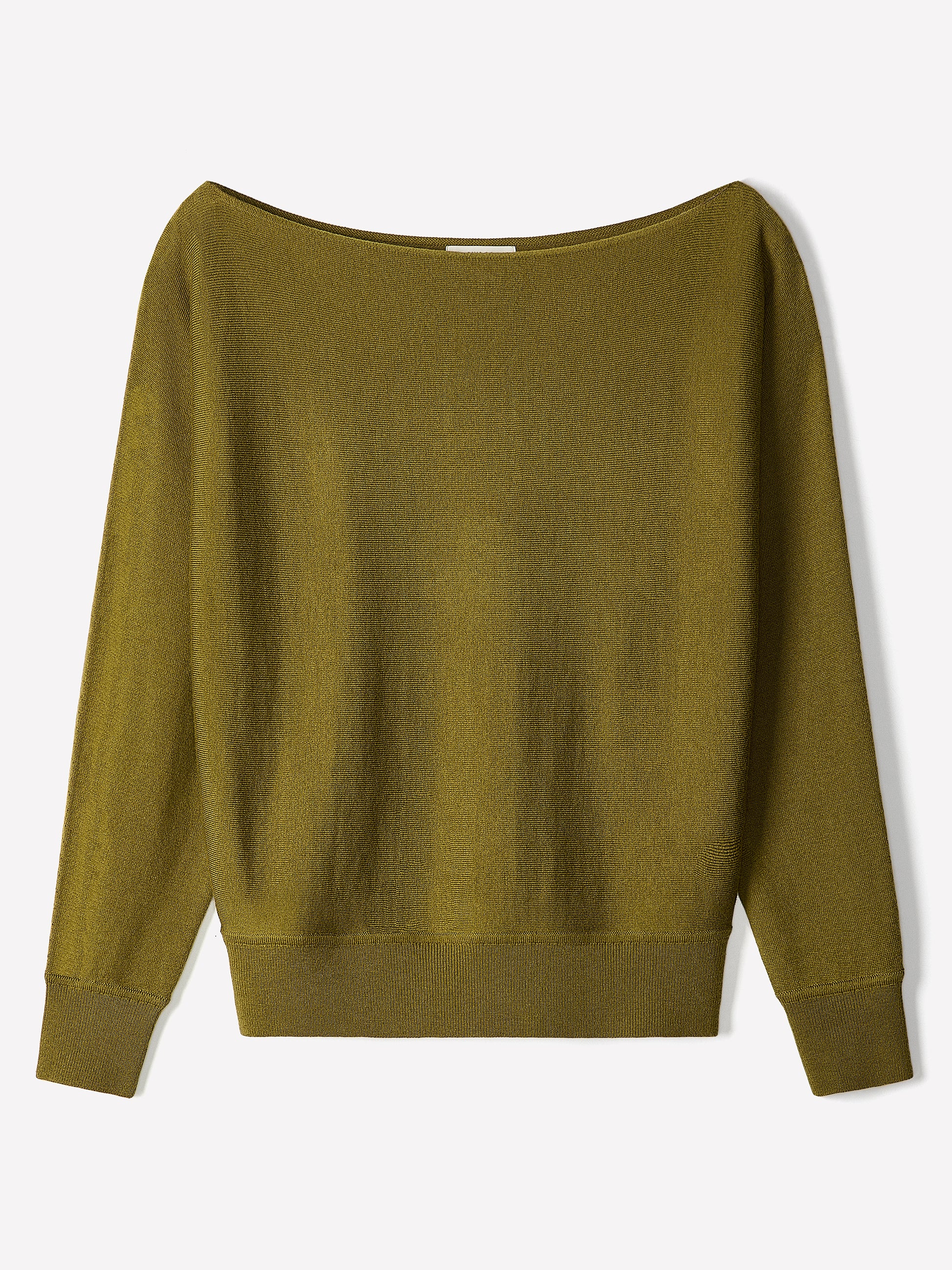 Off Shoulder Knit Sweater 100% Merino Wool