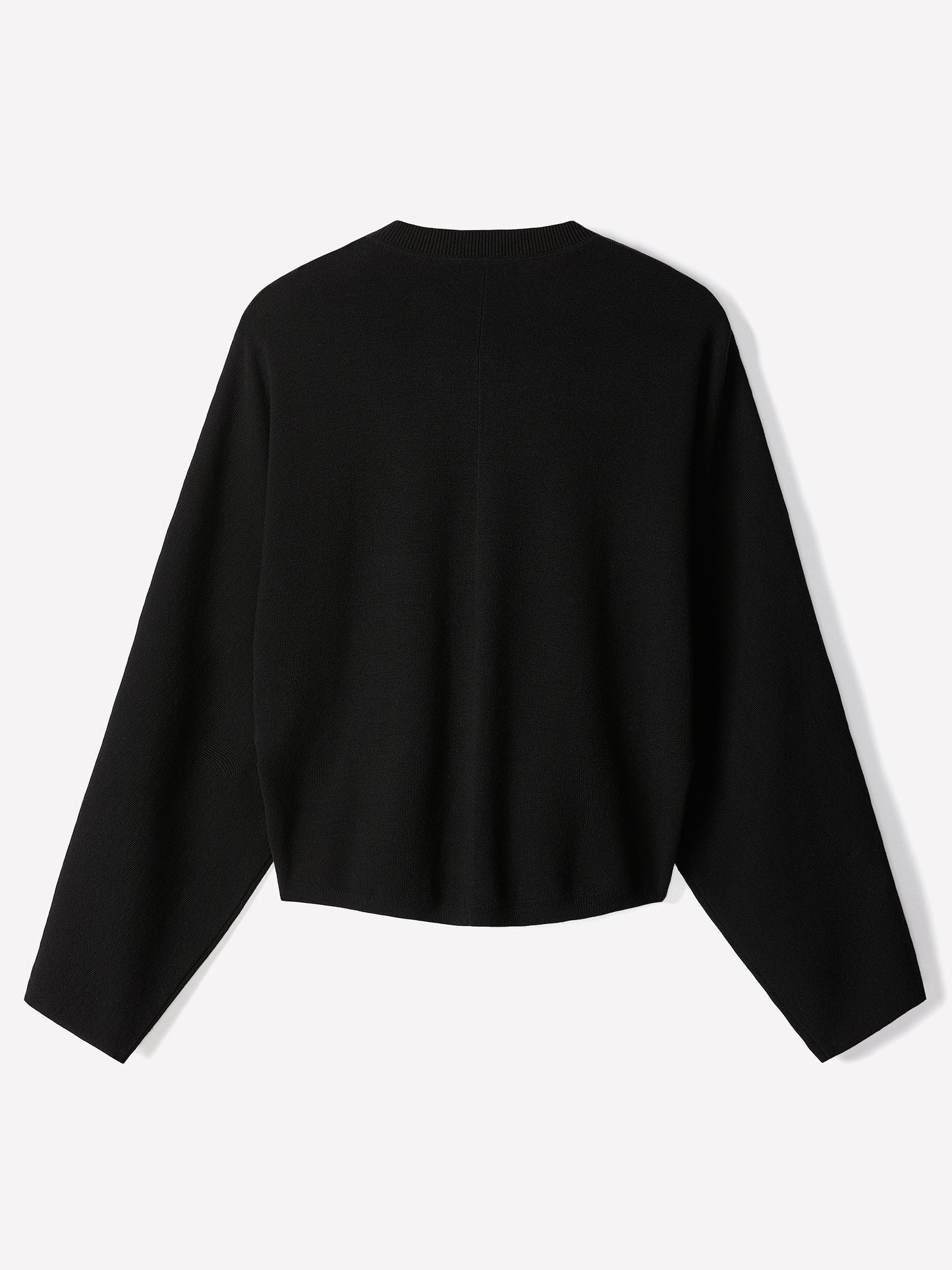 Knit Sweater Dolman Sleeve Cotton Blend