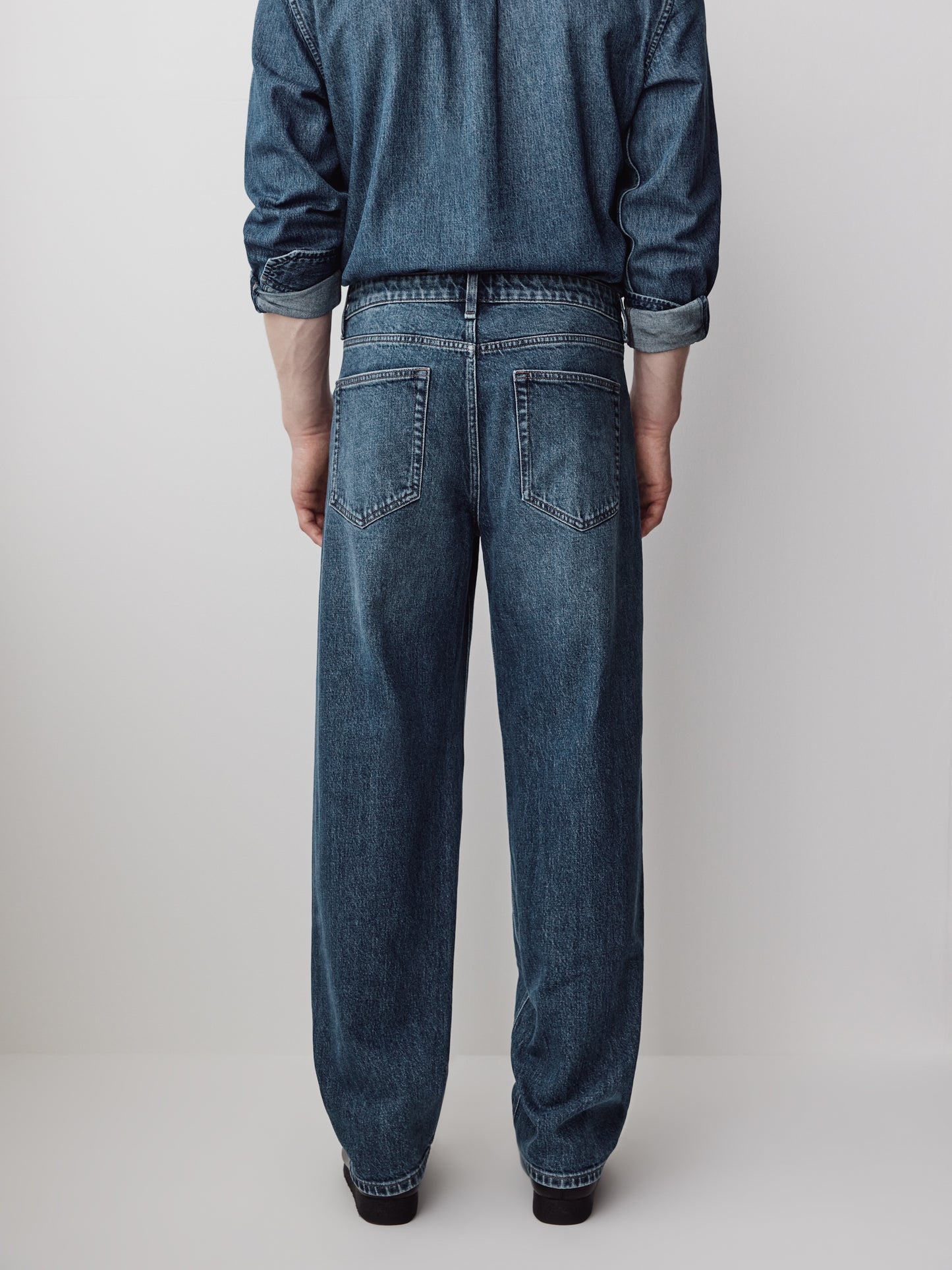 Straight Fit Denim Pant Cotton Blend