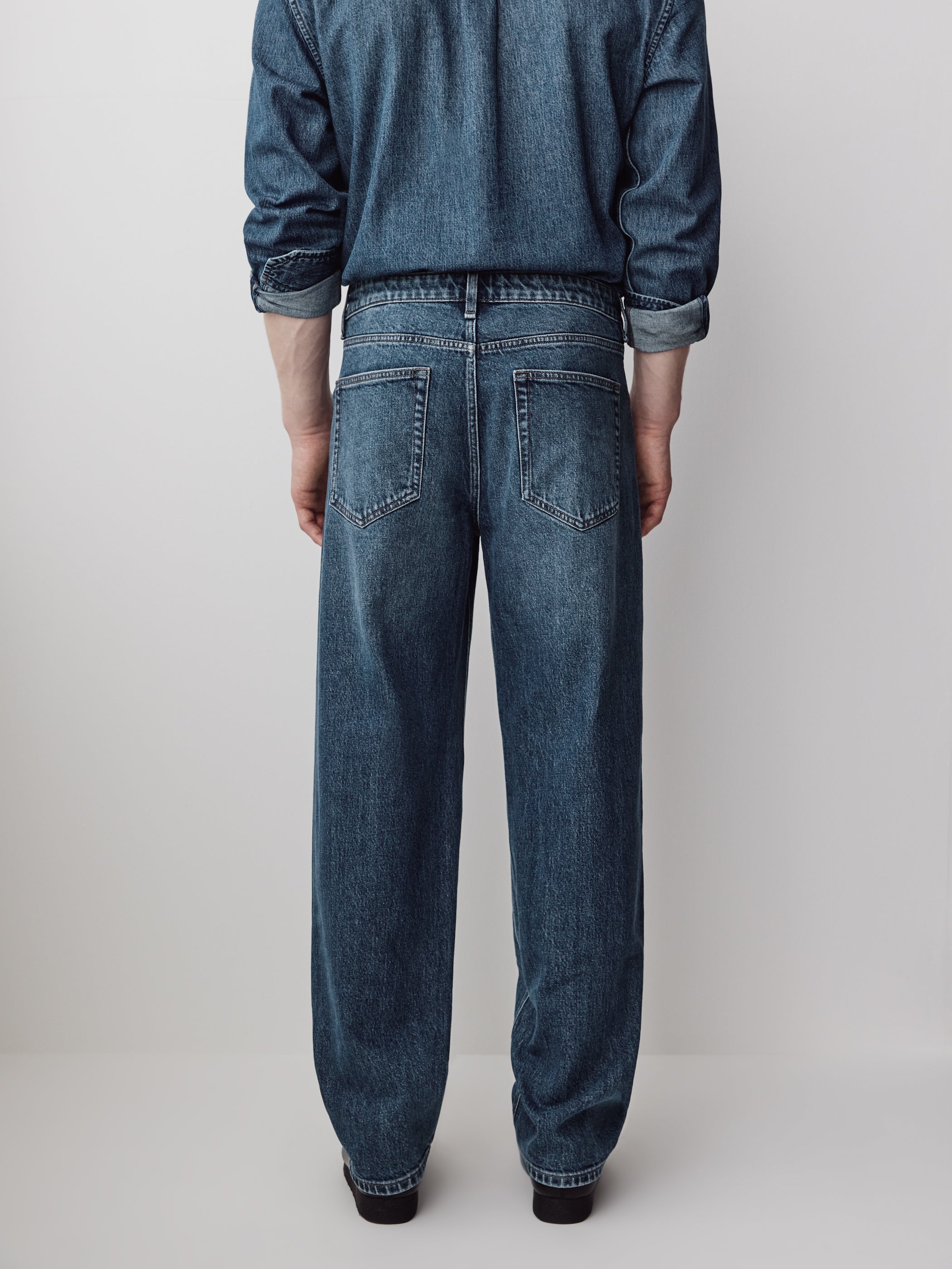 Straight Fit Denim Pant Cotton Blend