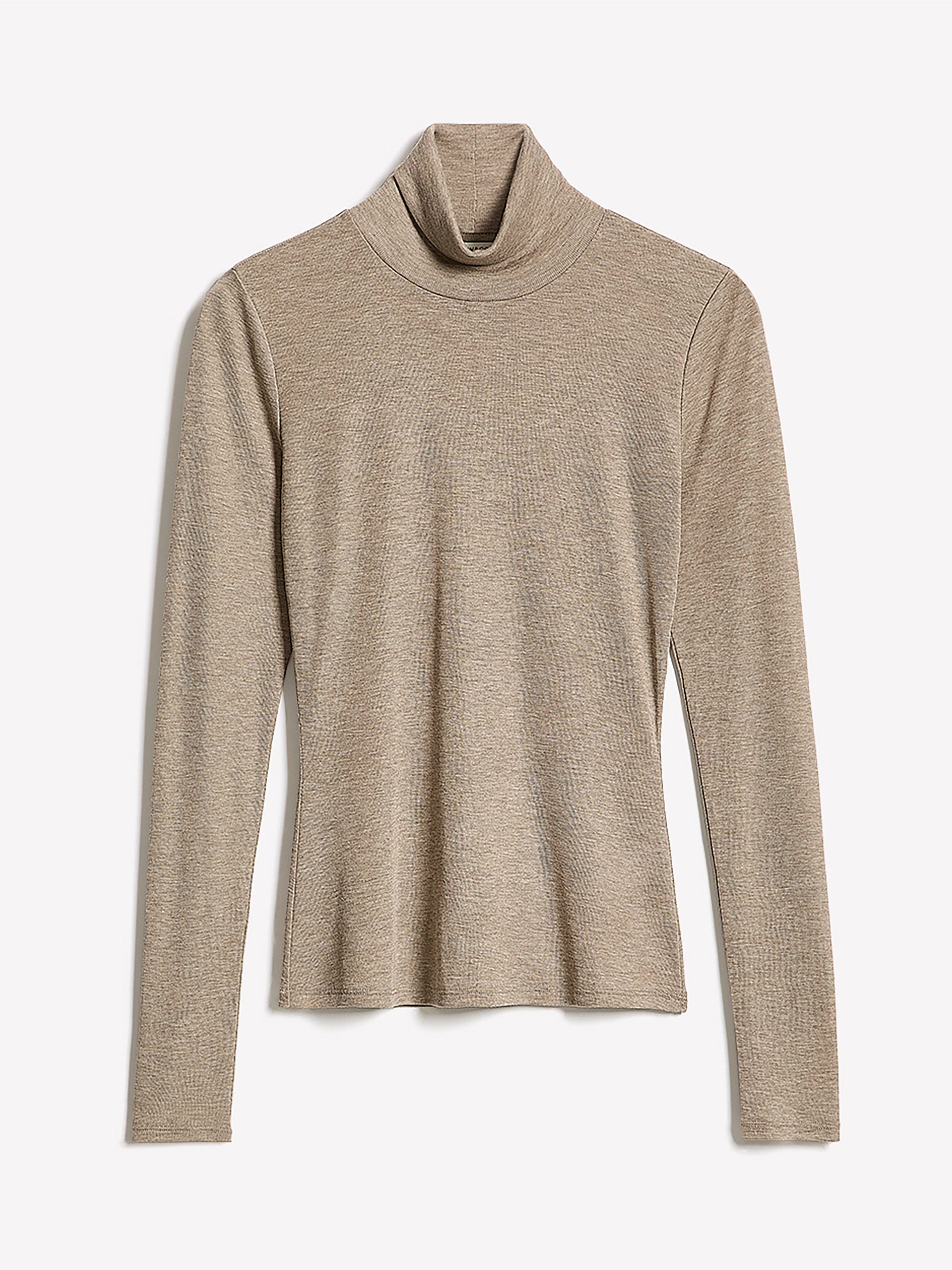 Wool-Blend High-Neck Long-Sleeve Top