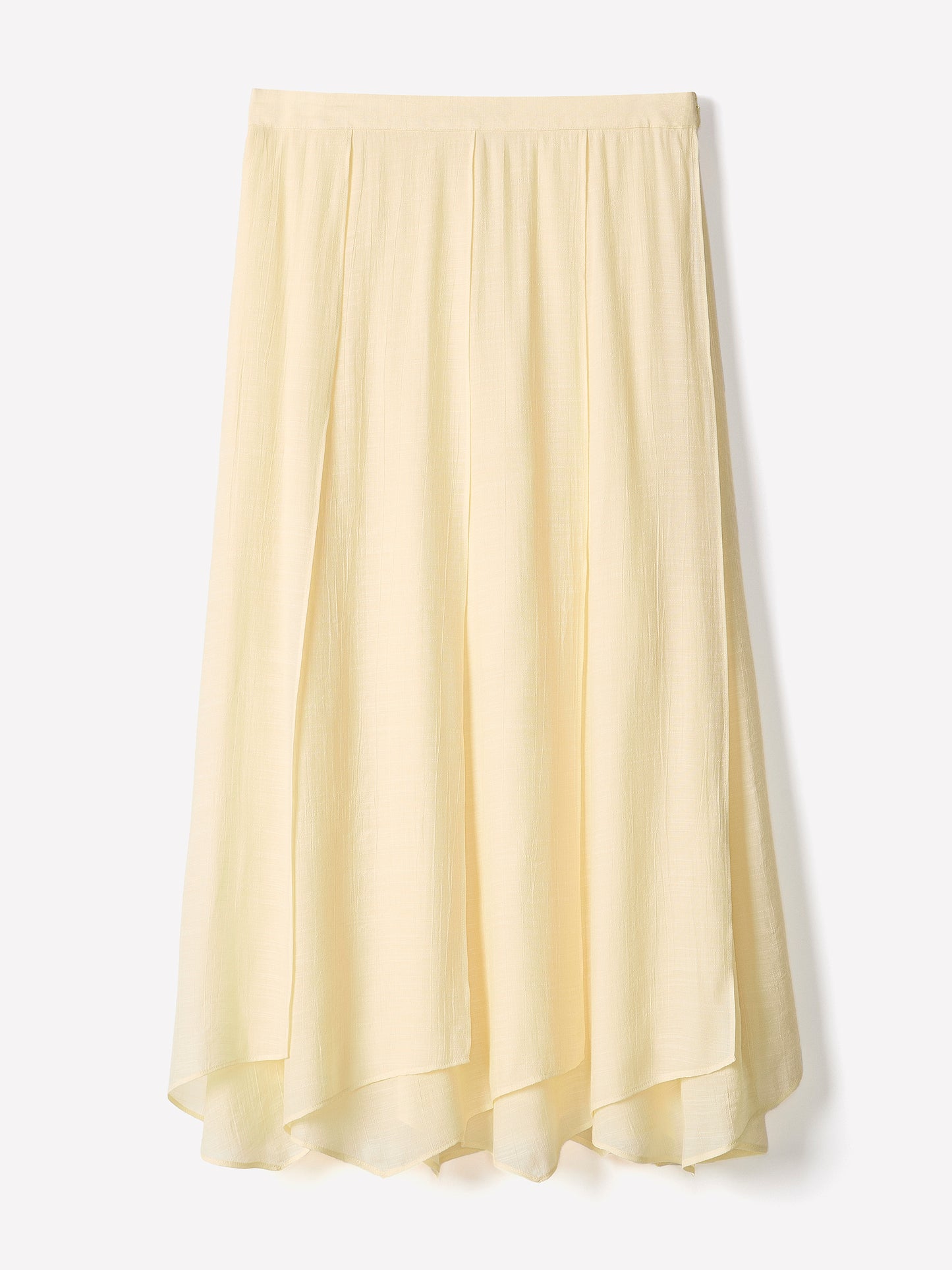 Mid-Rise Flare Midi Skirt