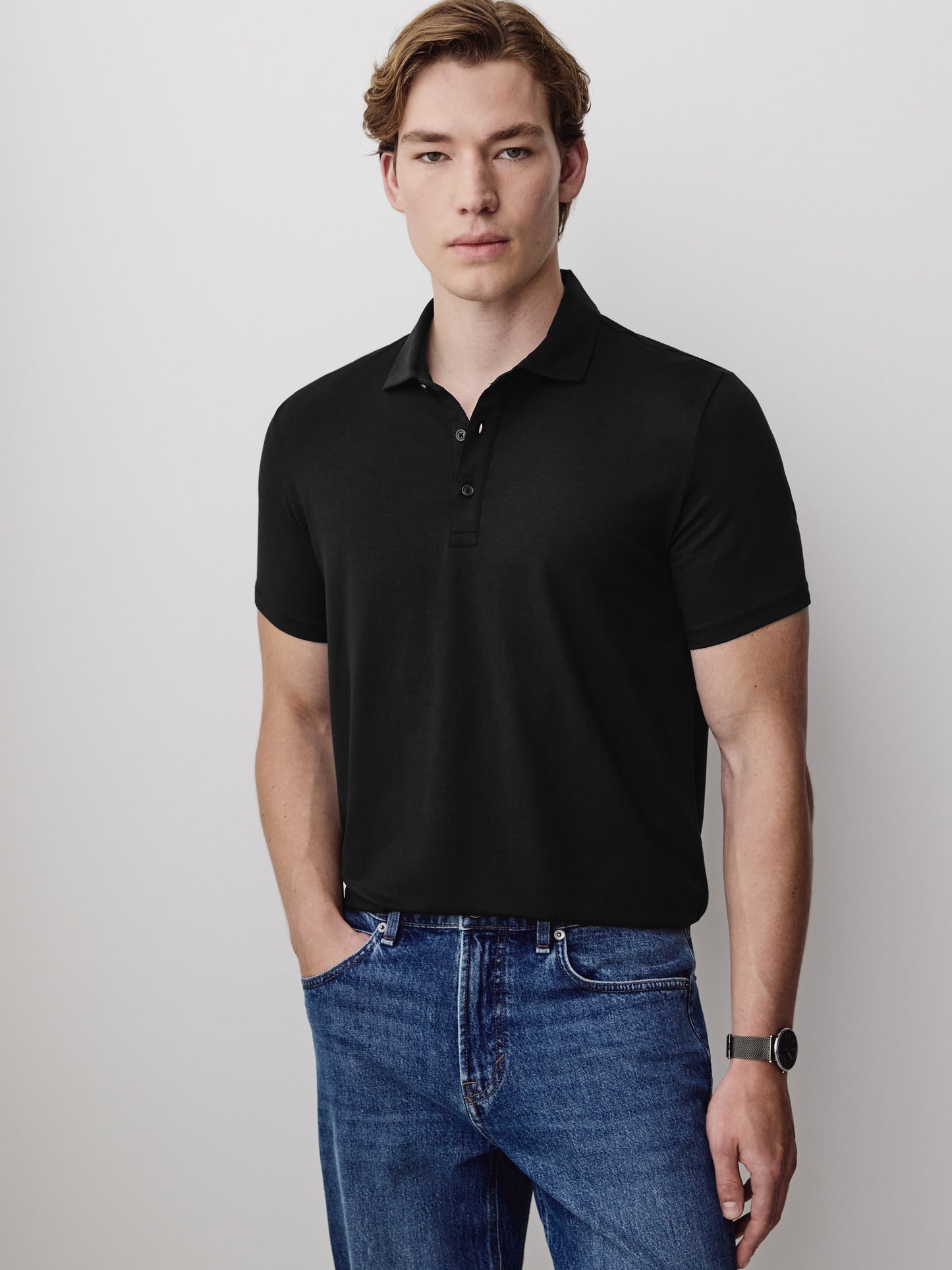 Short-Sleeve Supima (R) Cotton Jersey Polo