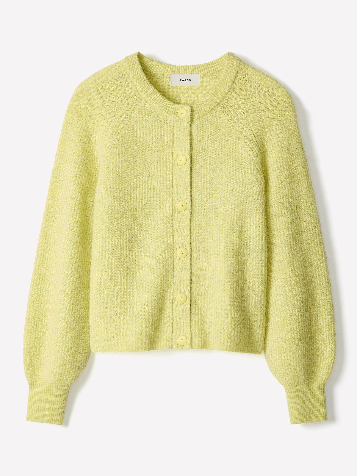 Wool-Blend Long-Sleeve Crew-Neck Cardigan