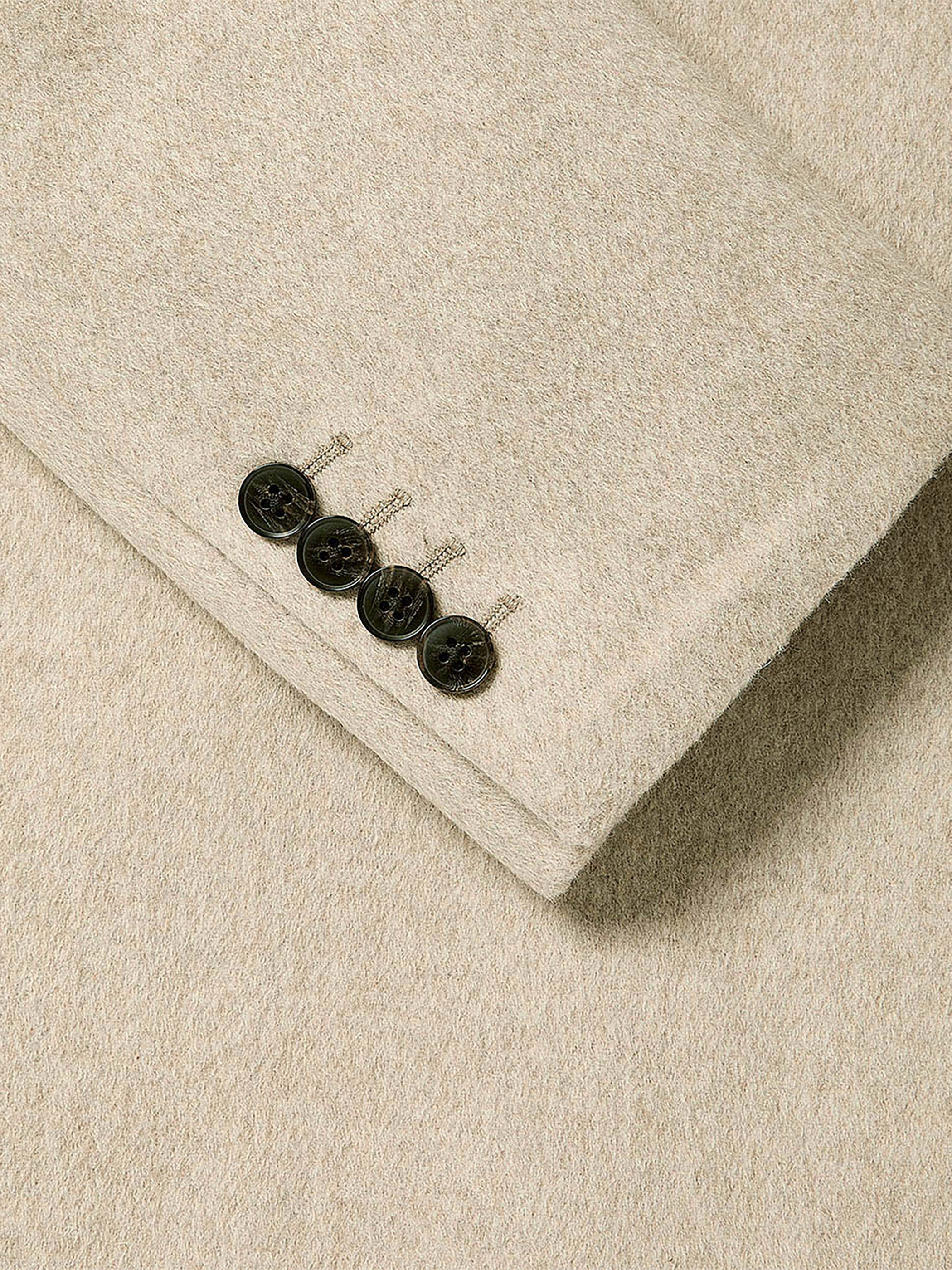 Manteau Classique en Mélange de Laine avec Col Tailleur