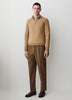 Long-Sleeve Half-Zip Mock-Neck Sweater