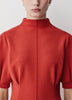 Short-Sleeve Mock-Neck Hourglass Sweater Dress