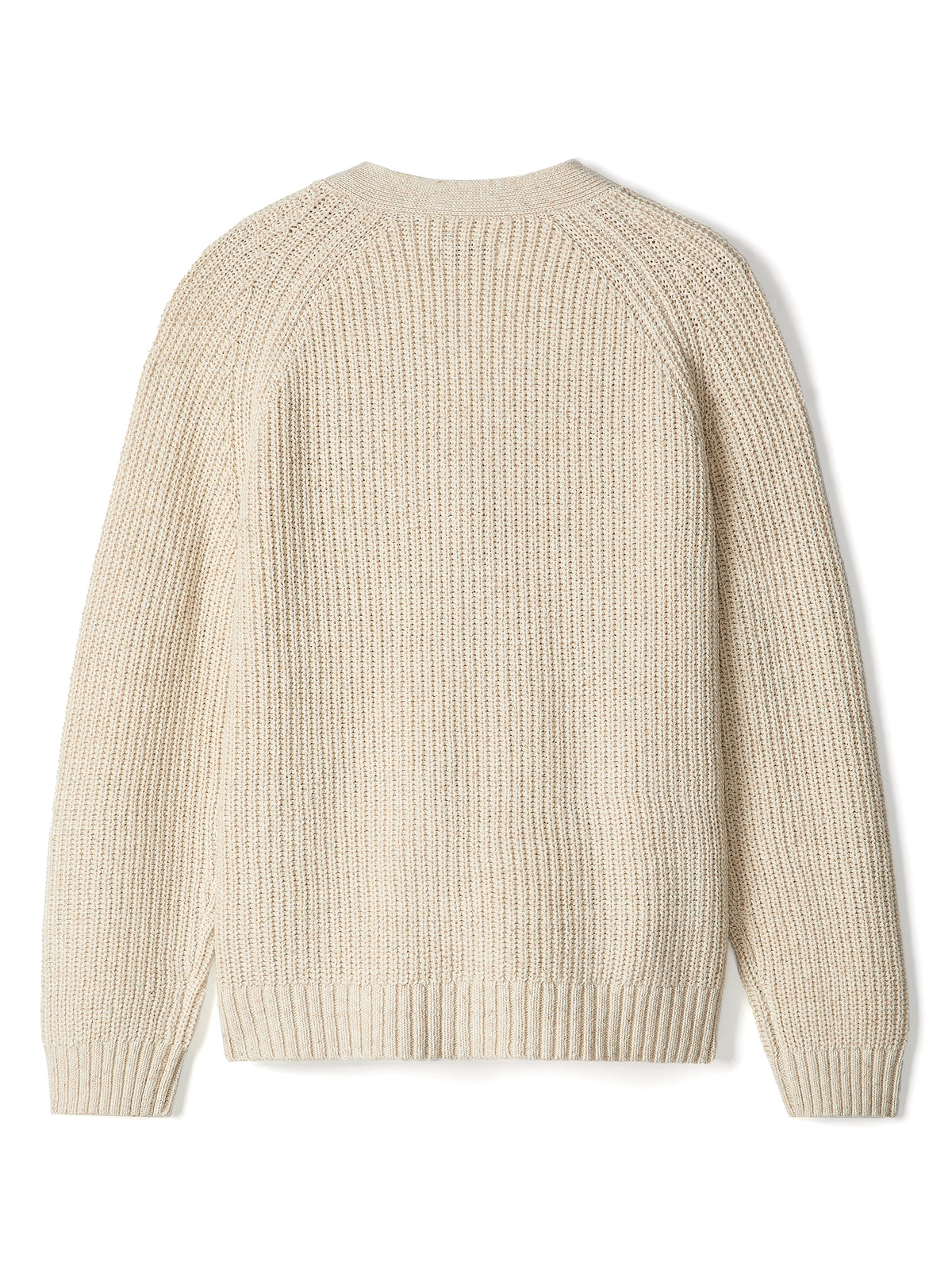 Long-Sleeve V-Neck Cardigan with Neps