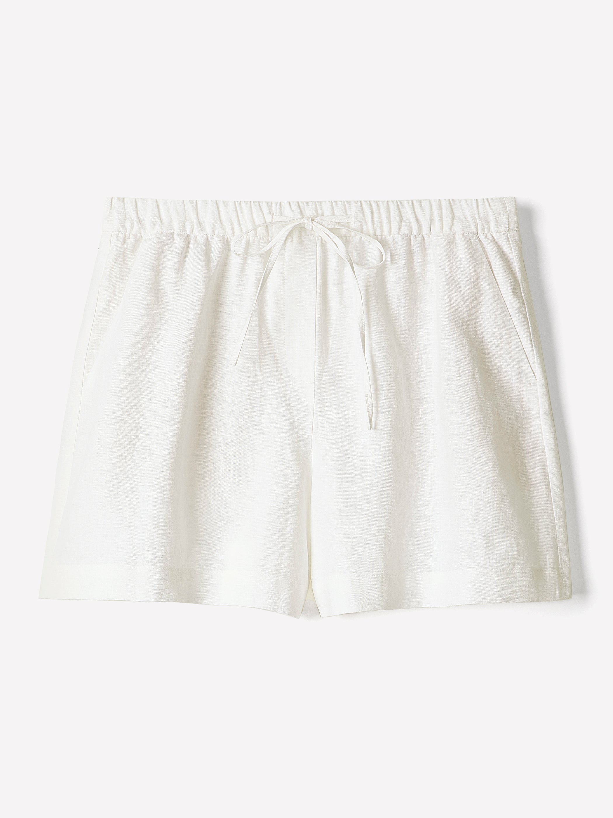 Short à Taille Mi-Haute en Lin