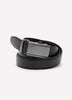 Leather Belt with Plate Buckle