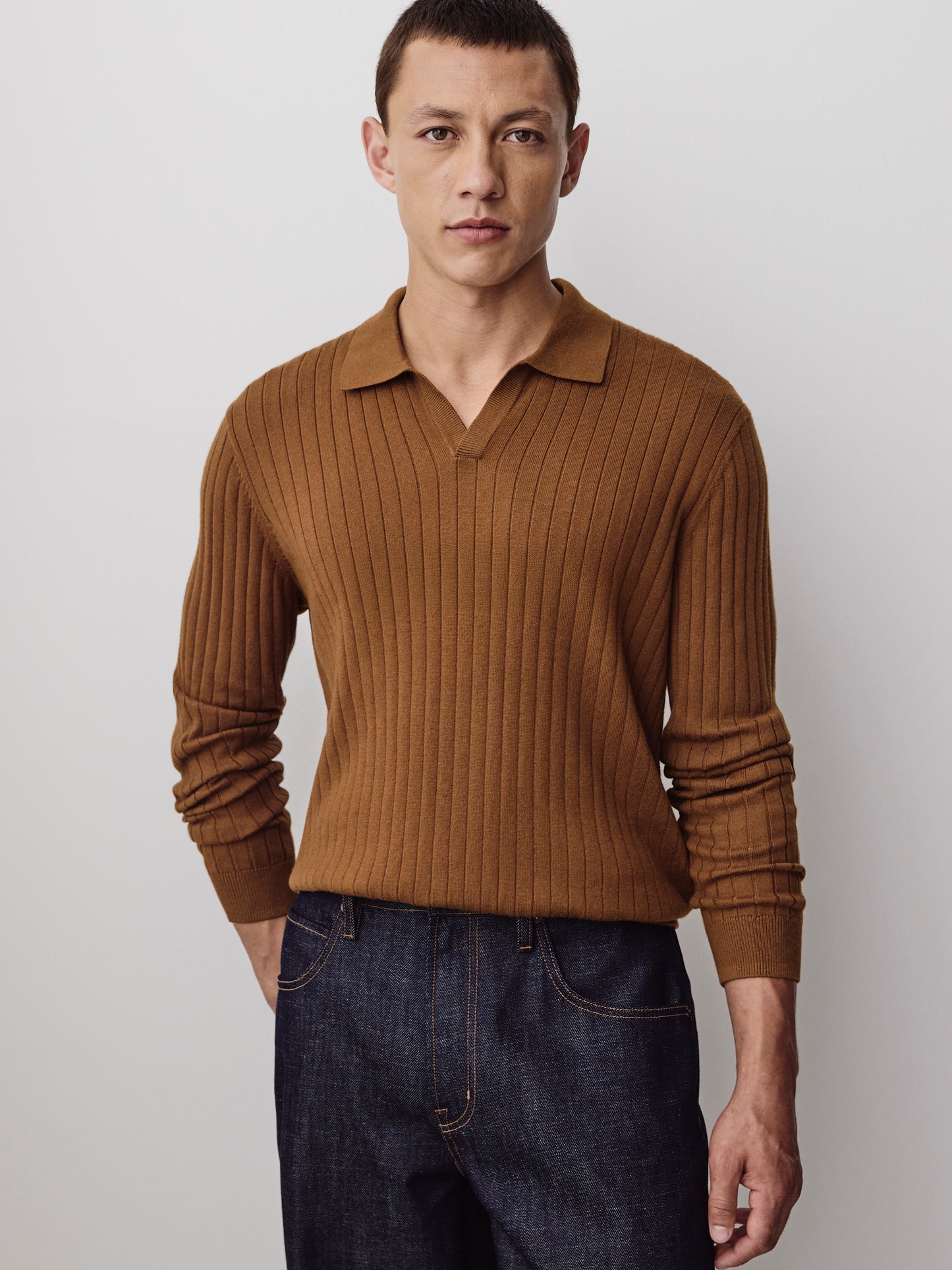 Men's Knit Cotton Blend Sweater
