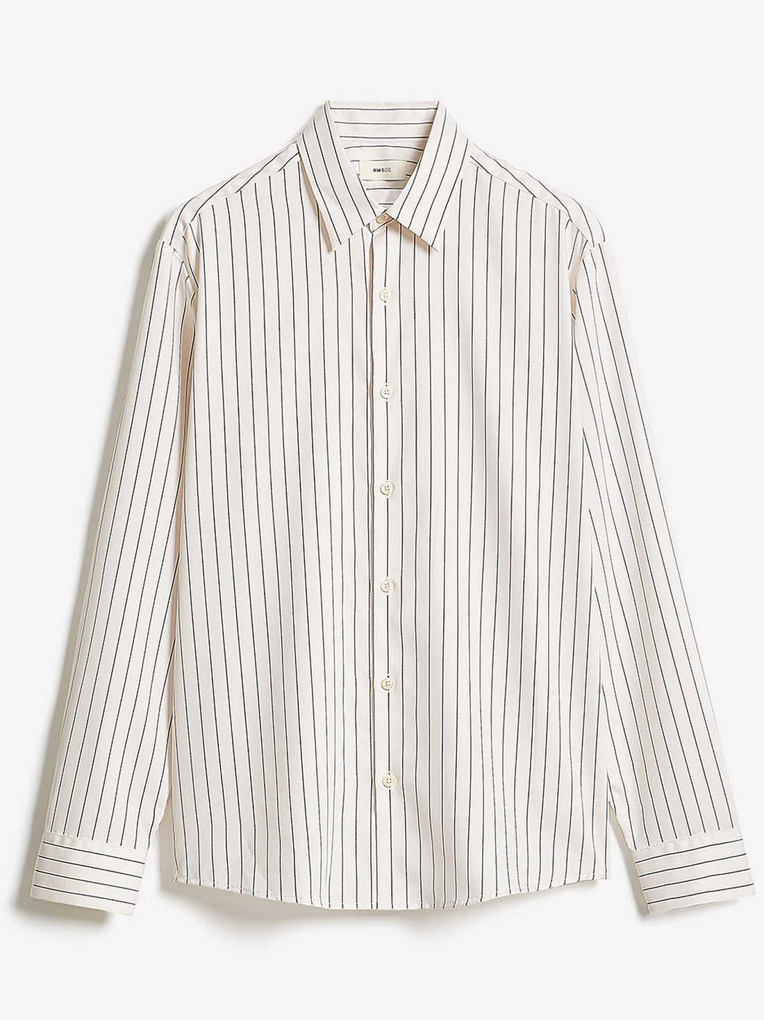 striped white dress shirt Striped Relaxed-Fit Twill Dress Shirt