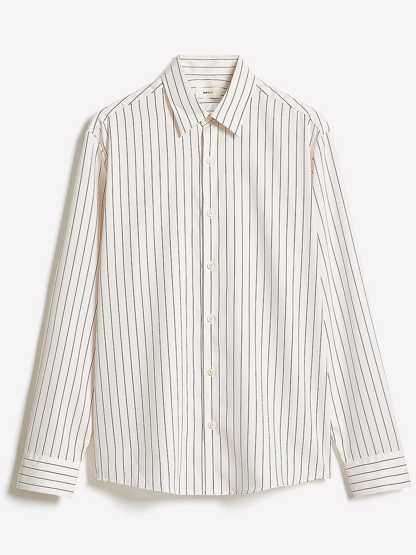 Striped Relaxed-Fit Twill Dress Shirt