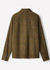 Wool Blend Check Overshirt Tailored Collar