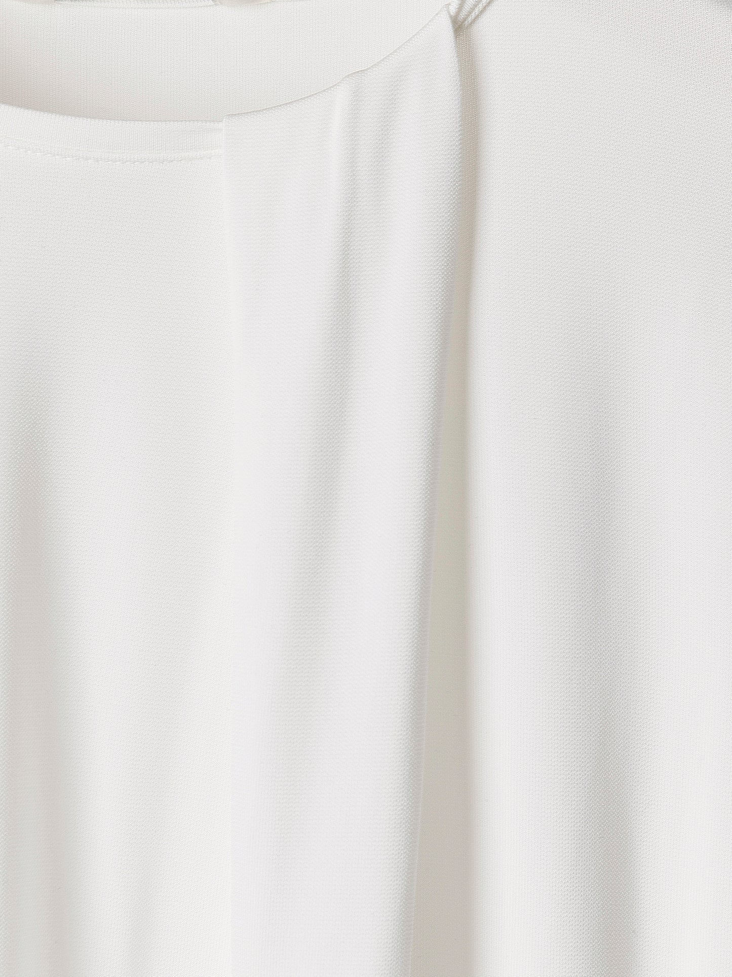 Short-Sleeve Crew-Neck Top with Pleated Detail