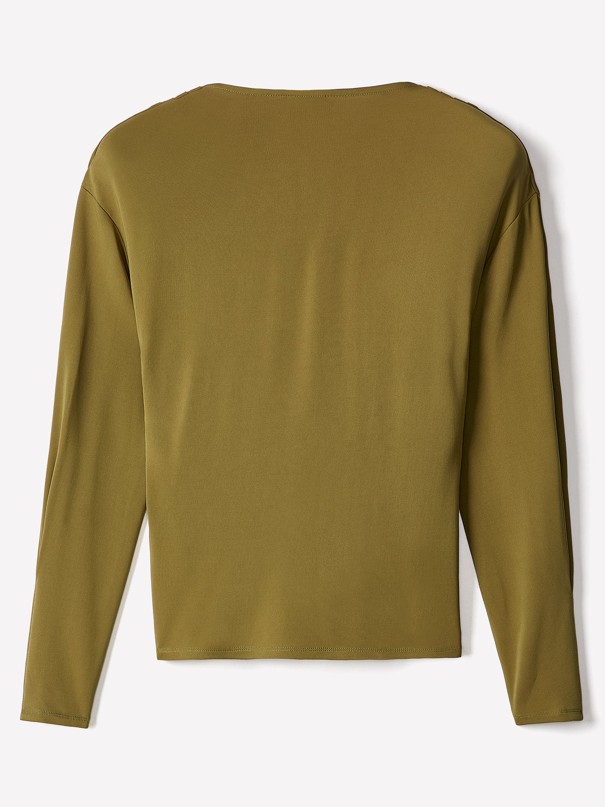 Long-Sleeve Top with Wrap Neckline