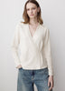 Woven Long Sleeve Striped Blouse
