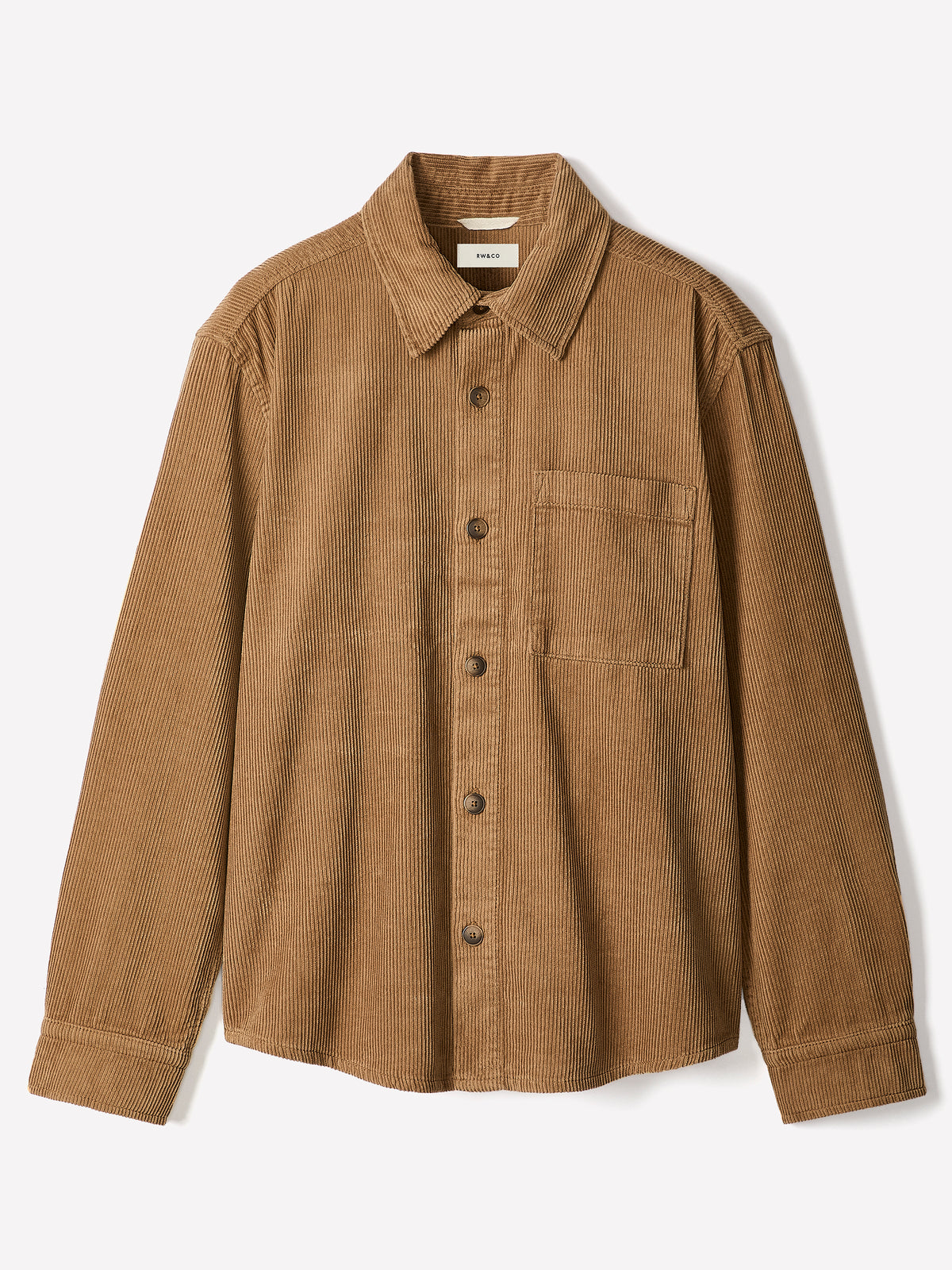 Woven Cotton Tailored Collar Overshirt